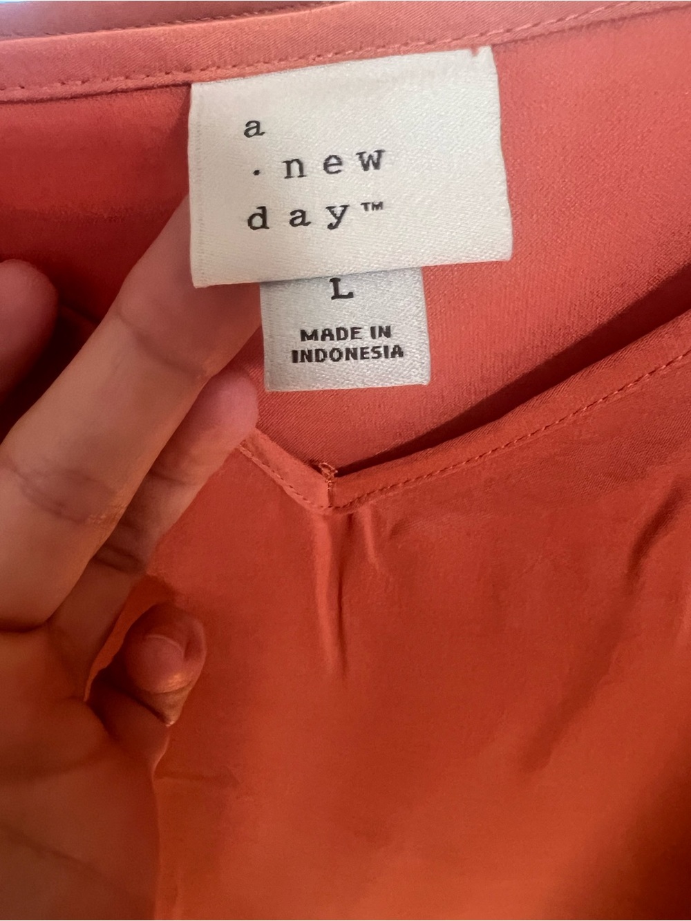 a new day Coral Pink Midi Slip Dress with Spaghetti Straps - Picture 4 of 4